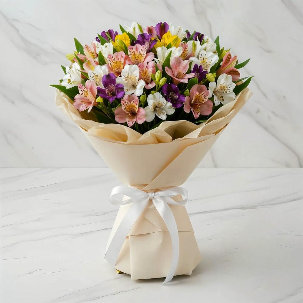 Букет цветов из: Альстромерии в Новобурейский