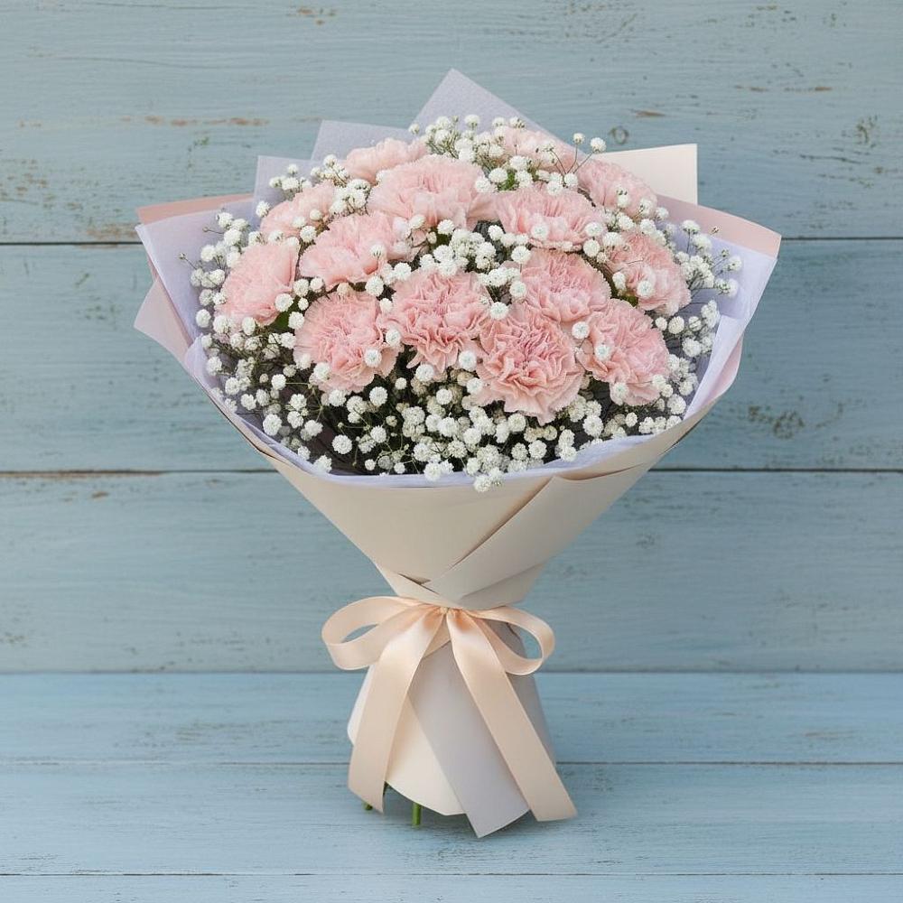 Букет цветов из: Гвоздики в Новобурейский