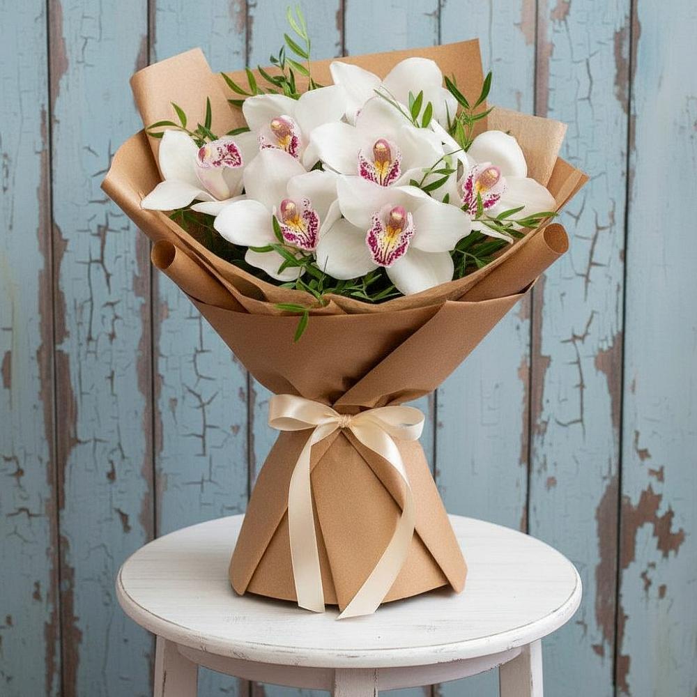 Букет цветов из: Орхидеи и Розы в Новобурейский