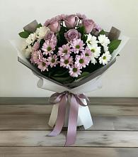 Букет цветов из:  Хризантемы и Розы #REPLACE_PRED# Новобурейский